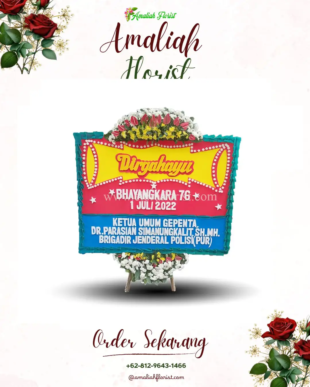 Papan Bunga HUT Ulang Tahun Karangasem